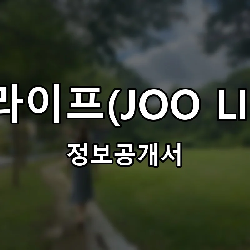 주라이프(JOO LIFE) 프랜차이즈 정보공개서