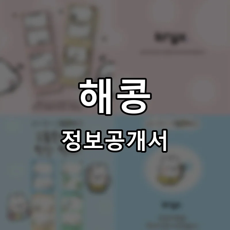 해콩 프랜차이즈 창업 비용 정보공개서 요약