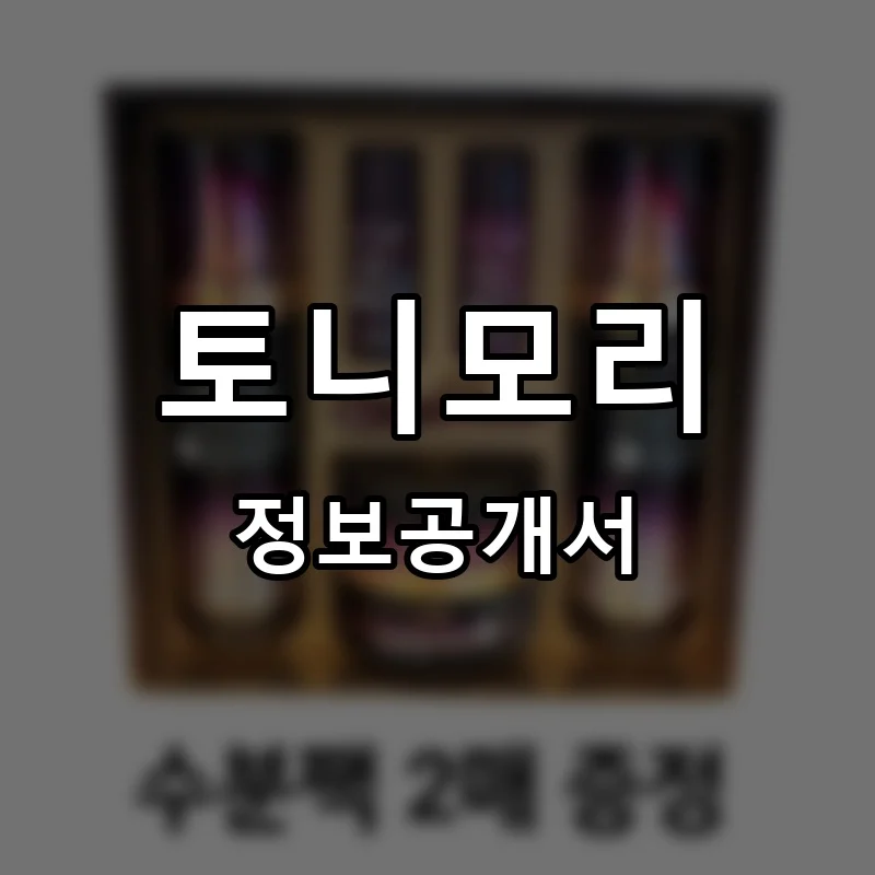 토니모리 프랜차이즈 정보공개서