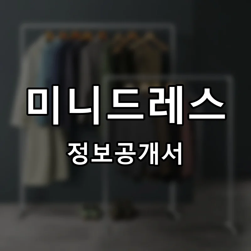 미니드레스 프랜차이즈 정보공개서