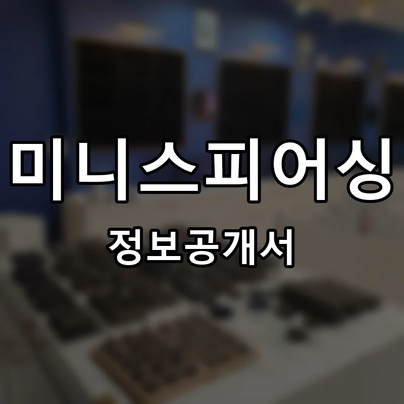 미니스피어싱 프랜차이즈 정보공개서