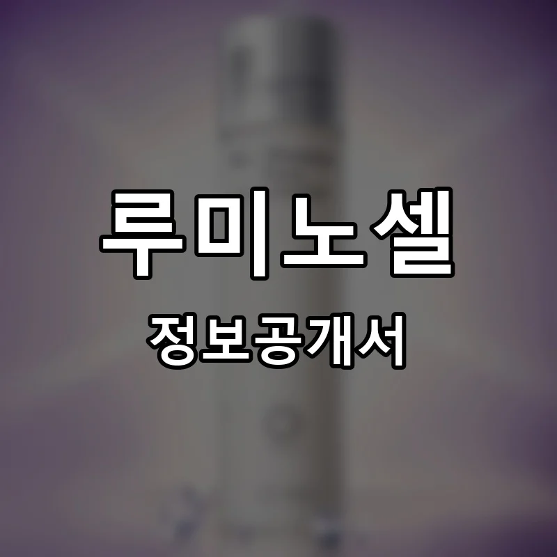 루미노셀 프랜차이즈 창업 비용 정보공개서 요약