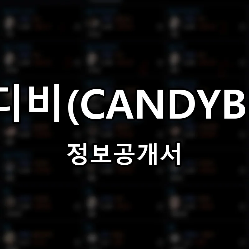 캔디비(CANDYBEE) 프랜차이즈 창업 비용 정보공개서 요약