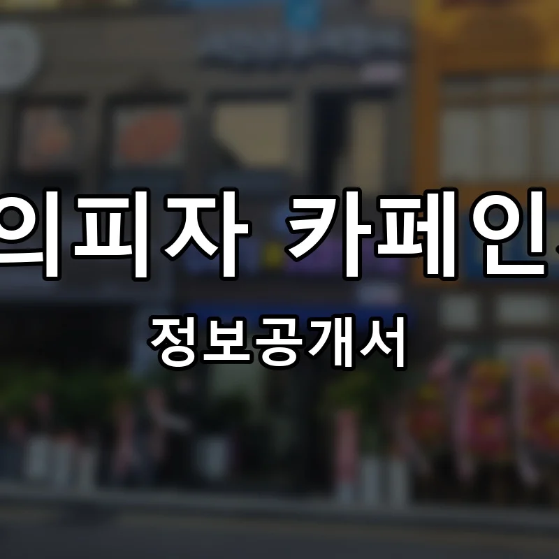 100년의피자 카페인시애틀 창업 프랜차이즈 정보공개서 요약 2026.03.25