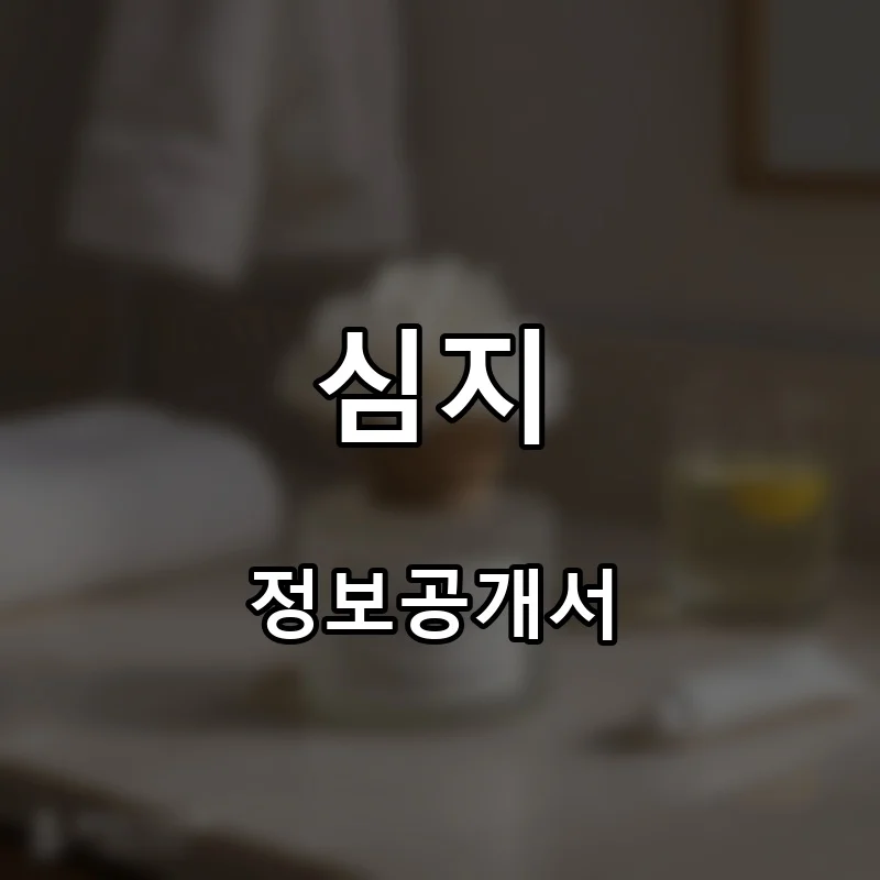 심지 창업 프랜차이즈 정보공개서 요약 2026.01.16