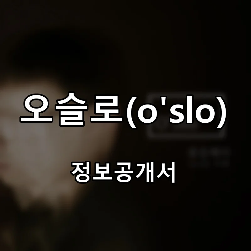 오슬로(o’slo) 창업 프랜차이즈 정보공개서 요약 2025.12.23