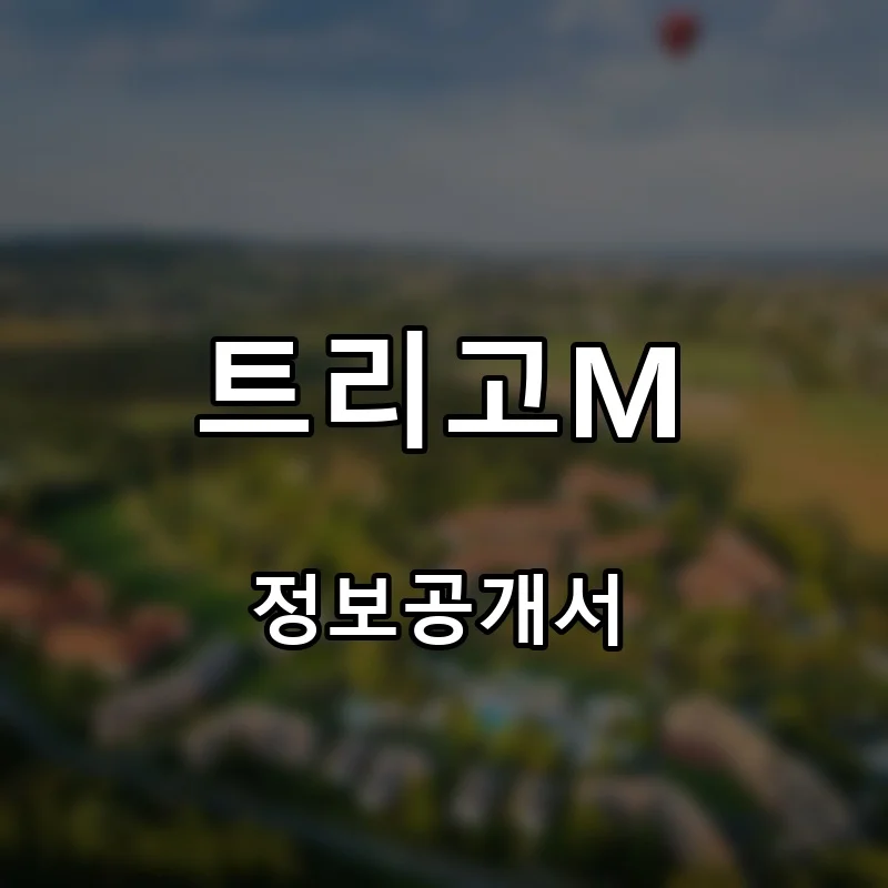 트리고M 창업 프랜차이즈 정보공개서 요약 2026.06.29
