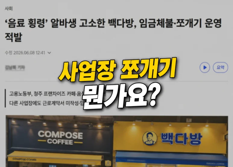 청주 빽다방 - 청주 빽다방 사건으로 배우는 창업 리스크 5가지