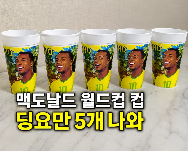 맥도날드 월드컵 - 맥도날드 월드컵 한정컵 5종 공개! 손흥민 컵은 왜 없을까?