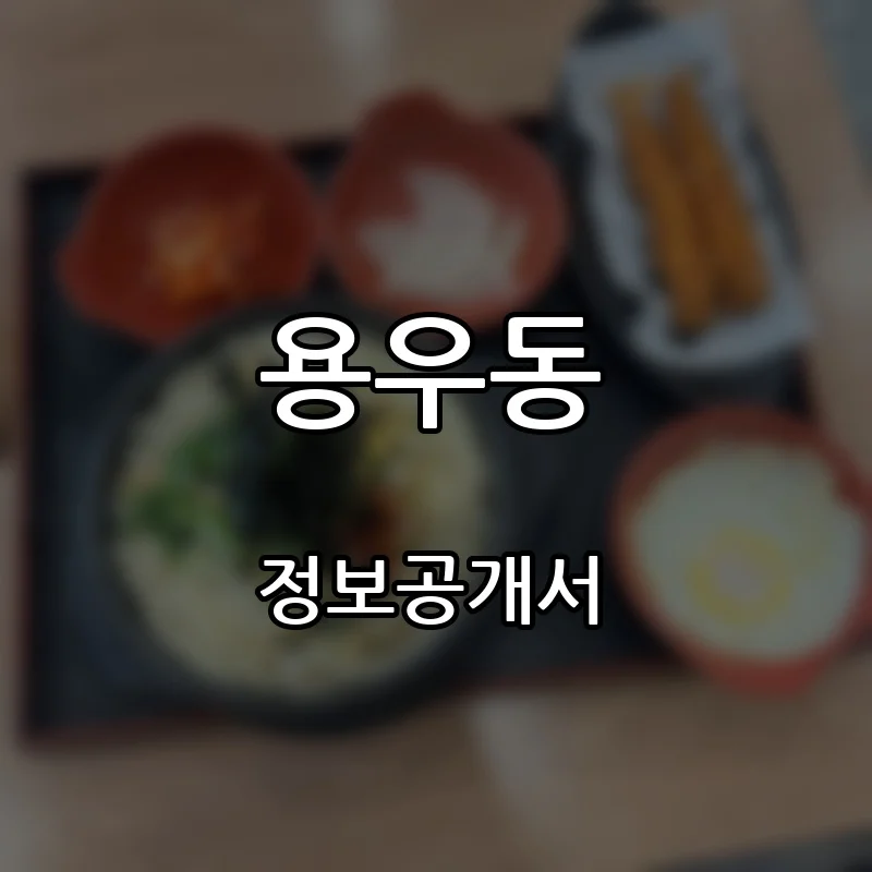 용우동 프랜차이즈 창업 비용 정보공개서 요약