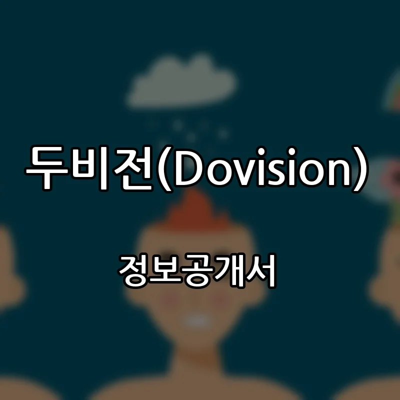 두비전(Dovision) 프랜차이즈 창업 비용 정보공개서 요약