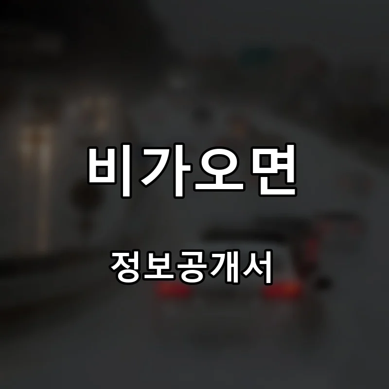 비가오면 프랜차이즈 창업 비용 정보공개서 요약