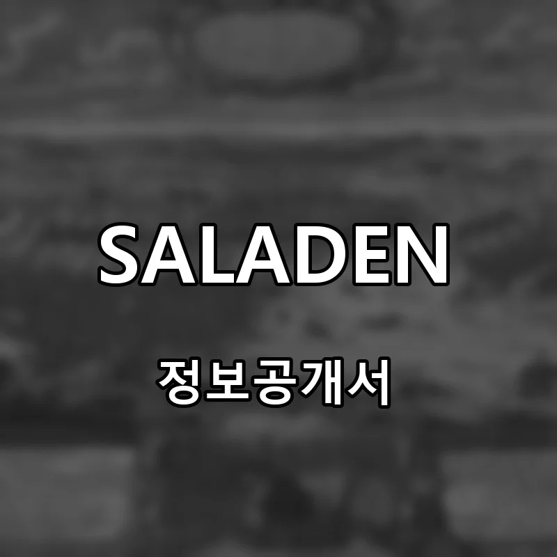SALADEN 프랜차이즈 창업 비용 정보공개서 요약