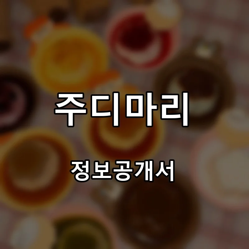 주디마리 프랜차이즈 창업 비용 정보공개서 요약