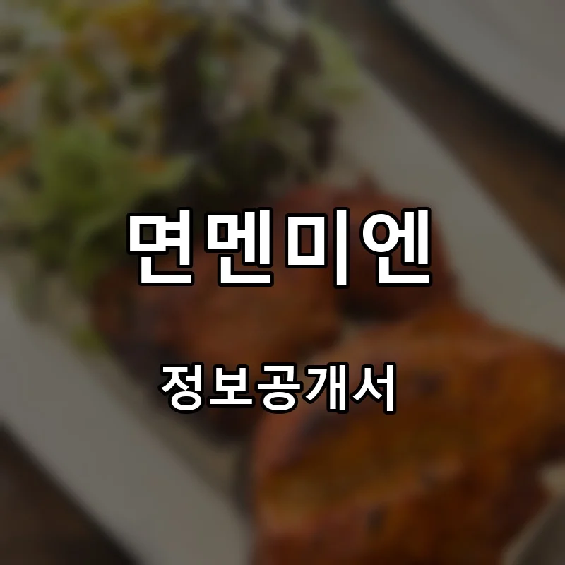 면멘미엔 프랜차이즈 창업 비용 정보공개서 요약