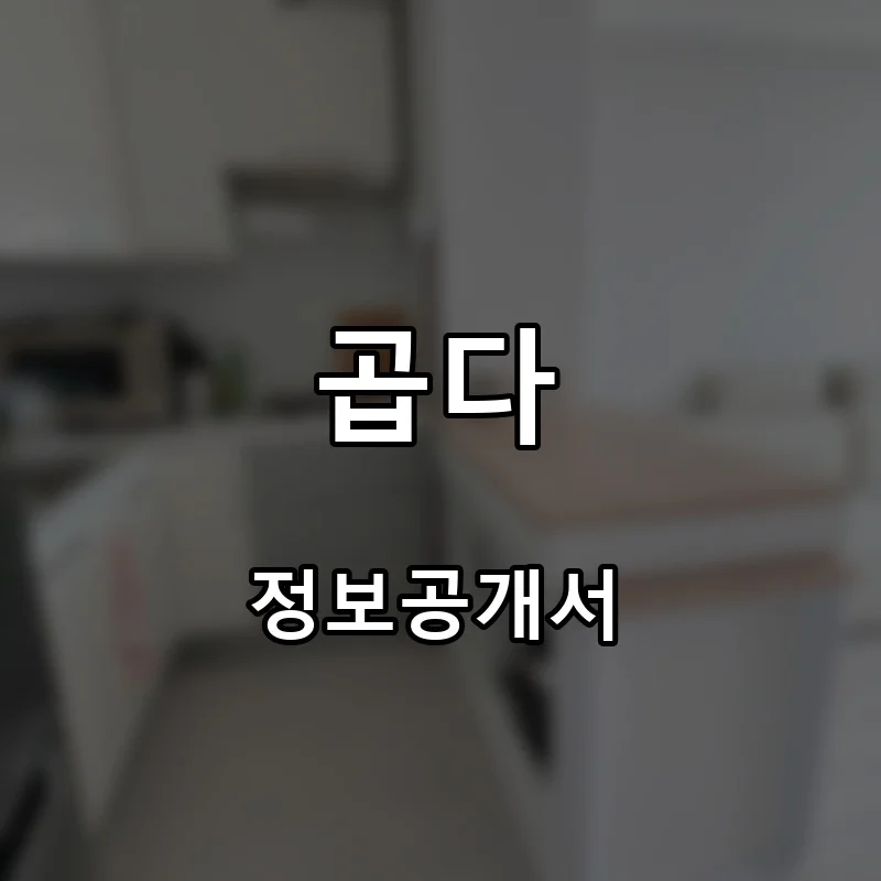 곱다 프랜차이즈 창업 비용 정보공개서 요약