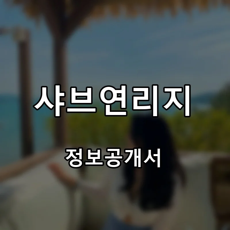 샤브연리지 프랜차이즈 창업 비용 정보공개서 요약