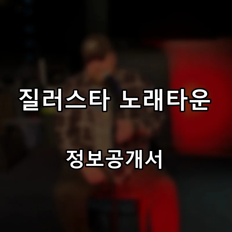 질러스타 노래타운(ZILLER STAR MUSIC TOWN) 프랜차이즈 창업 비용 정보공개서 요약