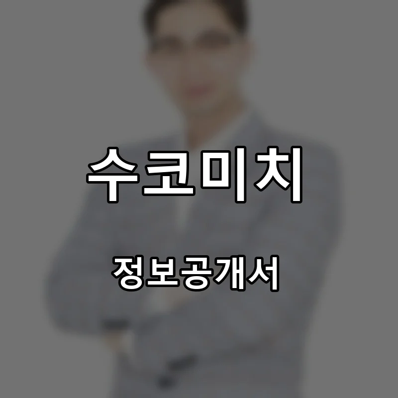 수코미치 창업 프랜차이즈 정보공개서 요약 2026.09.11