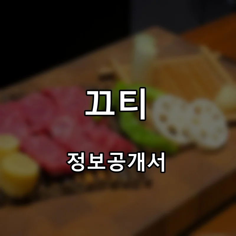 끄티 프랜차이즈 창업 비용 정보공개서 요약