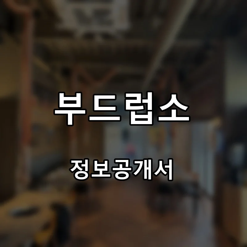 부드럽소 프랜차이즈 창업 비용 정보공개서 요약