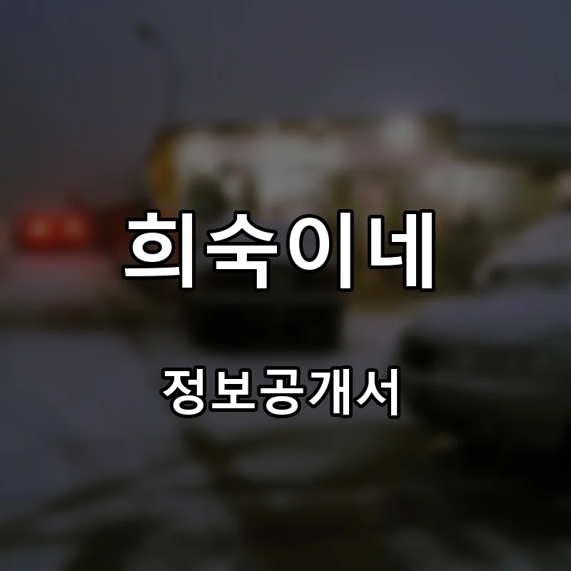 희숙이네 프랜차이즈 창업 비용 정보공개서 요약