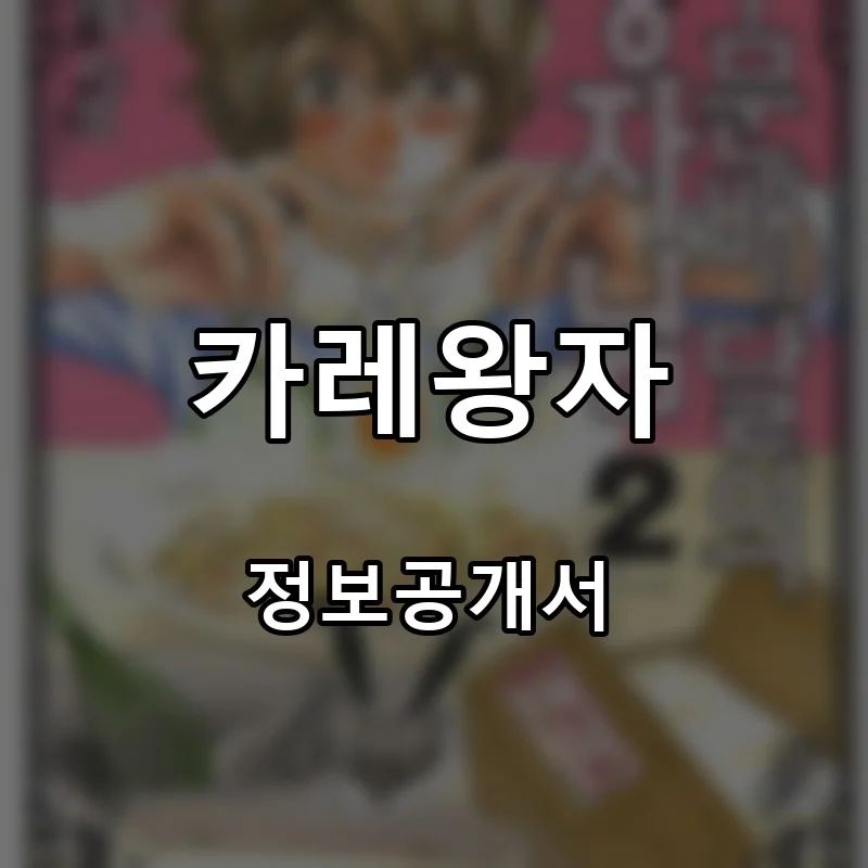 카레왕자 프랜차이즈 창업 비용 정보공개서 요약