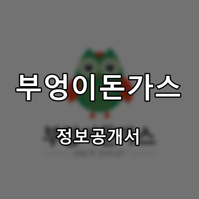 부엉이돈가스 프랜차이즈 창업 비용 정보공개서 요약
