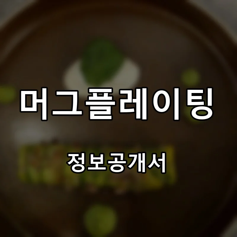 머그플레이팅 프랜차이즈 창업 비용 정보공개서 요약
