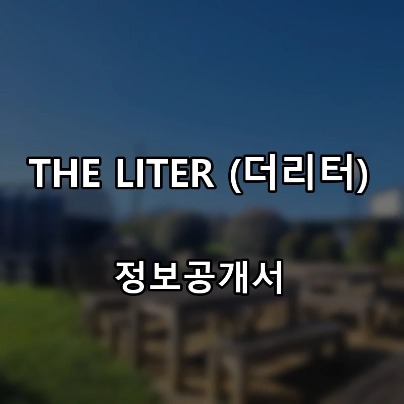 THE LITER (더리터) 프랜차이즈 창업 비용 정보공개서 요약