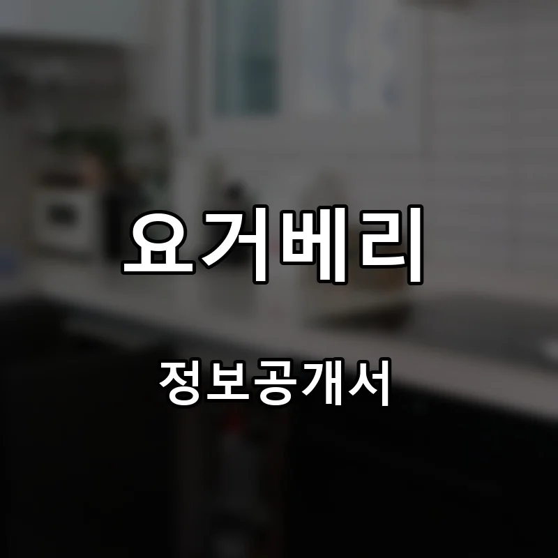 요거베리 프랜차이즈 창업 비용 정보공개서 요약