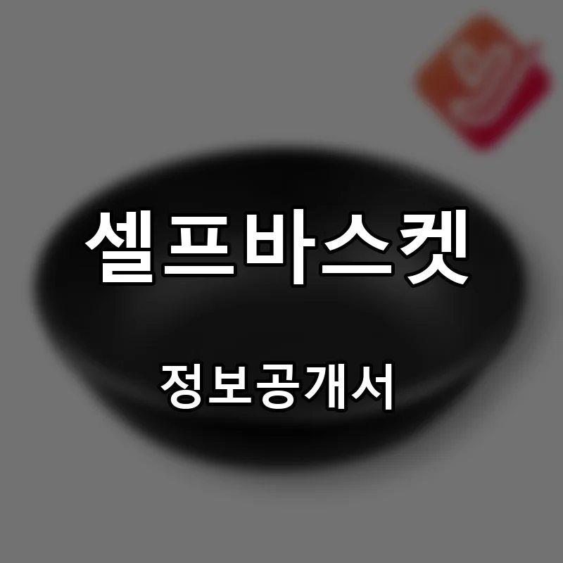 셀프바스켓 프랜차이즈 창업 비용 정보공개서 요약