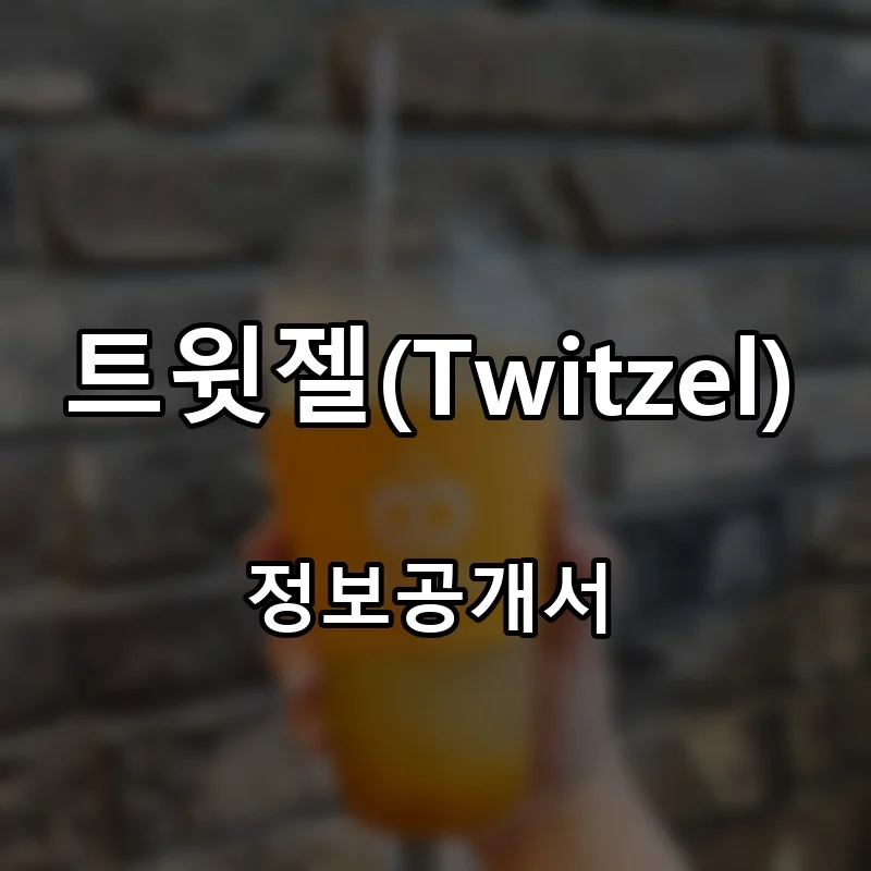 트윗젤(Twitzel) 프랜차이즈 창업 비용 정보공개서 요약
