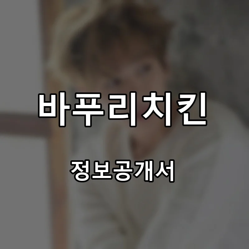 바푸리치킨 프랜차이즈 창업 비용 정보공개서 요약