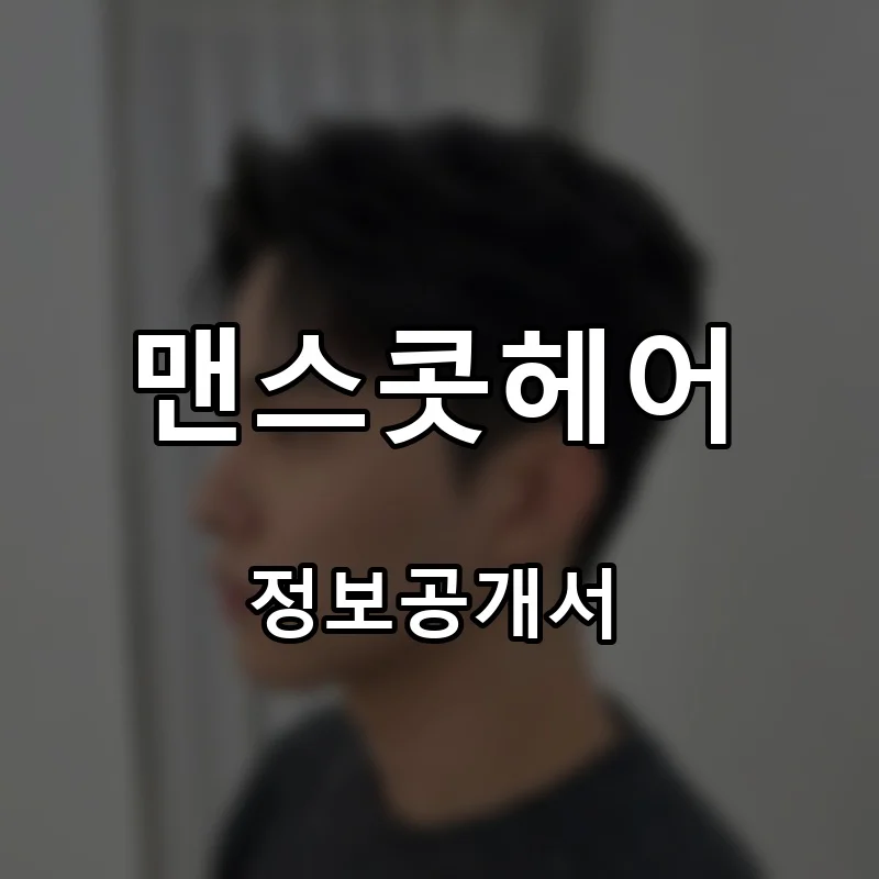 맨스콧헤어 프랜차이즈 창업 비용 정보공개서 요약