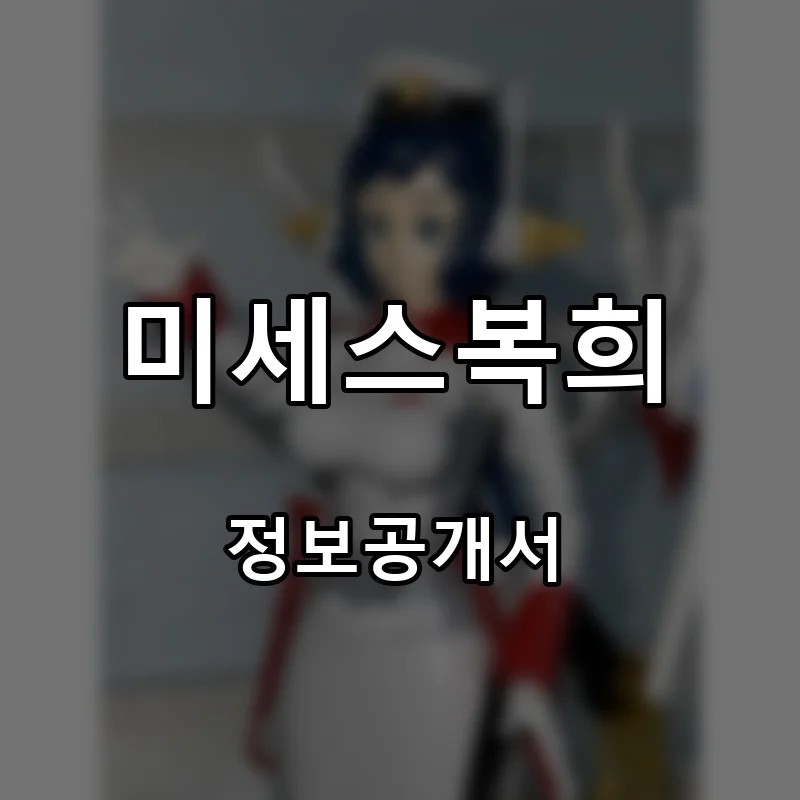 미세스복희 프랜차이즈 창업 비용 정보공개서 요약