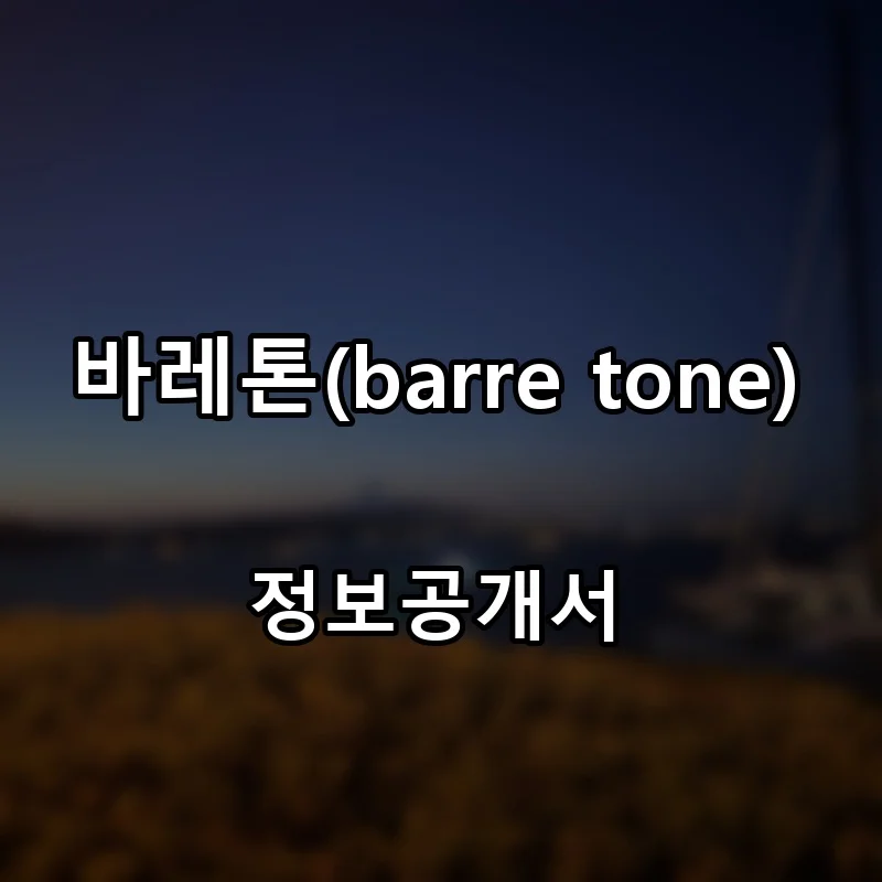 바레톤(barre tone) 프랜차이즈 창업 비용 정보공개서 요약