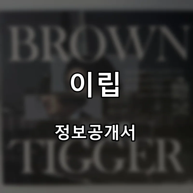 이립 프랜차이즈 창업 비용 정보공개서 요약