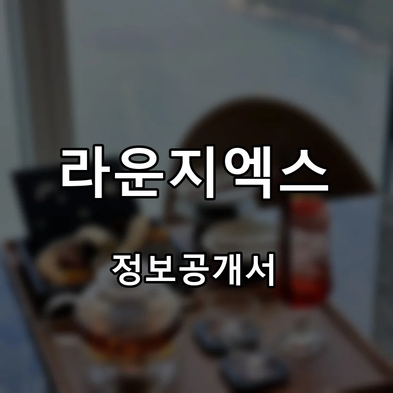 라운지엑스 프랜차이즈 창업 비용 정보공개서 요약