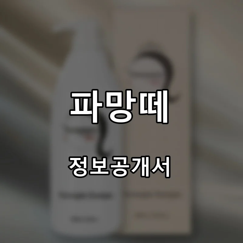 파망떼 프랜차이즈 창업 비용 정보공개서 요약