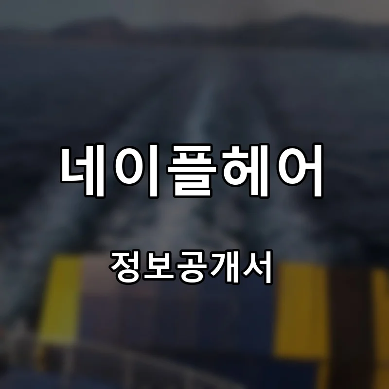 네이플헤어 프랜차이즈 창업 비용 정보공개서 요약