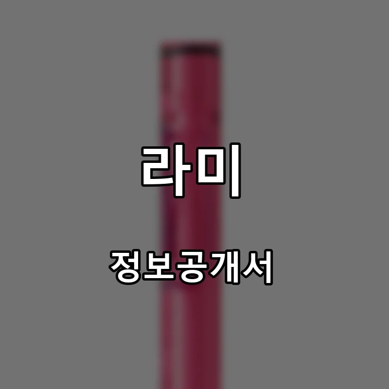 라미 프랜차이즈 창업 비용 정보공개서 요약