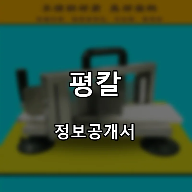 평칼 창업 프랜차이즈 정보공개서 요약 2025.03.17