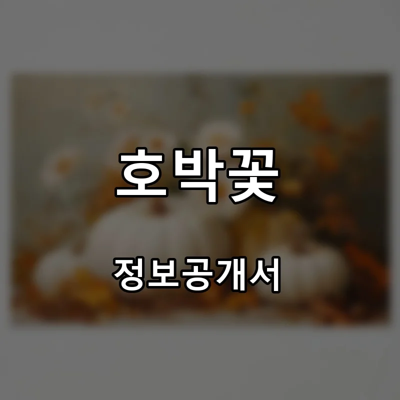 호박꽃 창업 프랜차이즈 정보공개서 요약 2026.07.24