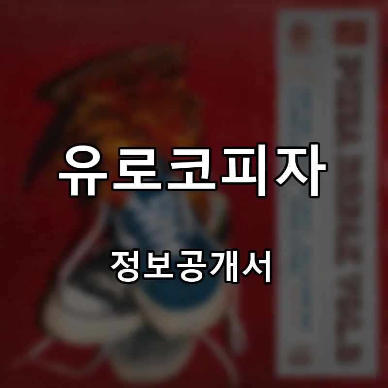 유로코피자(EUROKO PIZZA) 프랜차이즈 창업 비용 정보공개서 요약