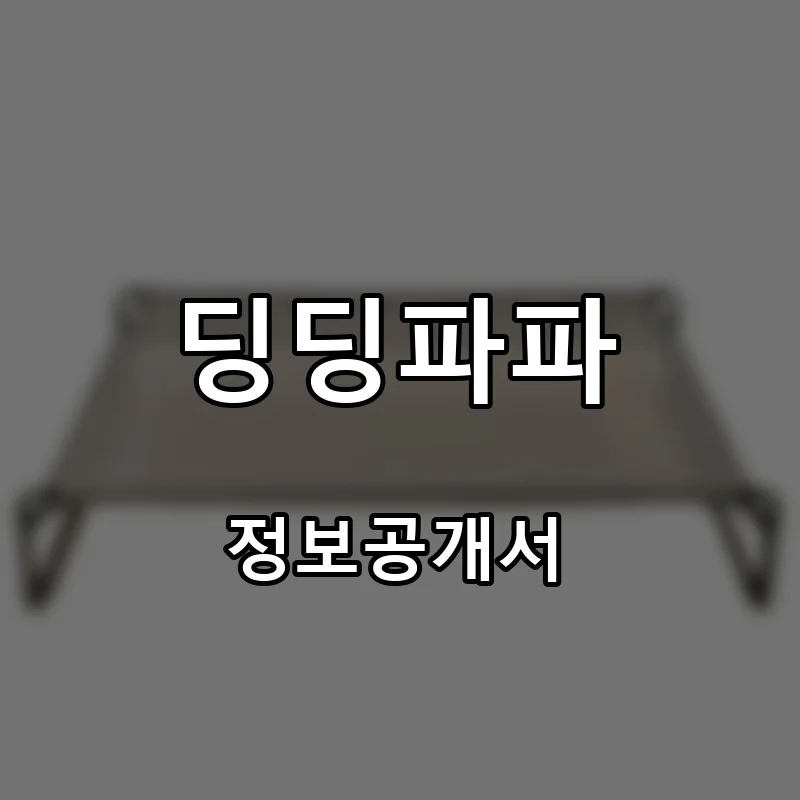 딩딩파파 창업 프랜차이즈 정보공개서 요약 2026.09.07