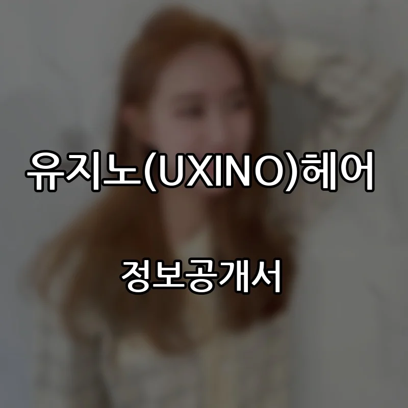 유지노(UXINO)헤어 프랜차이즈 창업 비용 정보공개서 요약