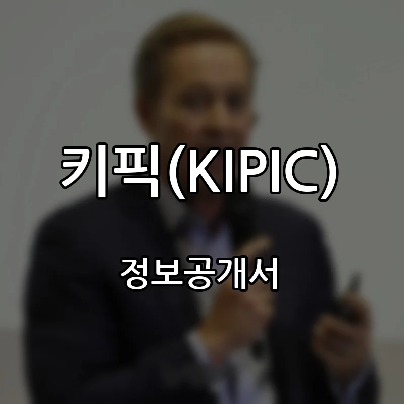 키픽(KIPIC) 프랜차이즈 창업 비용 정보공개서 요약