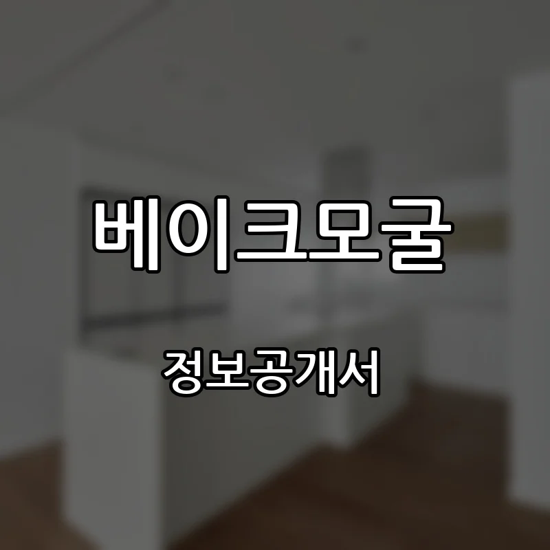베이크모굴 프랜차이즈 창업 비용 정보공개서 요약
