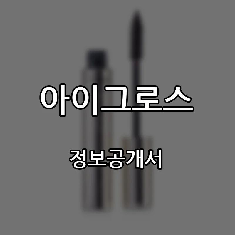 아이그로스 창업 프랜차이즈 정보공개서 요약 2026.08.24